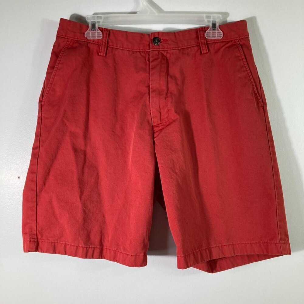 Mens Nautica Cotton Shorts Red‎ Orange 34